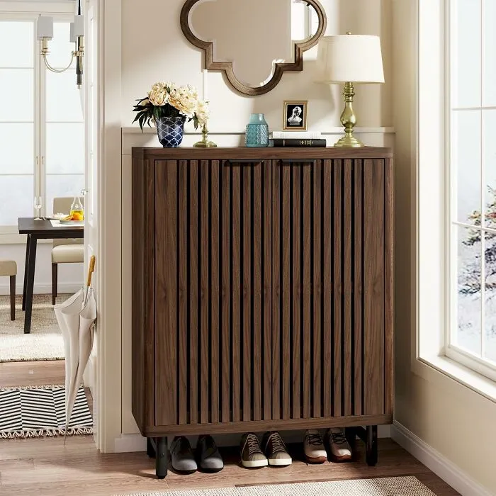 For Those Of Us Whose Shoe Collection Has Its Own Gravitational Pull, This <a Style="Display:inline;" Href="Https://Www.amazon.com/Tribesigns-Louvered-Adjustable-Freestanding-Organizer/Dp/B0d5r8c5tn?pd_rd_w=kcpmk&content-ID=amzn1.sym.2457f9fb-7fa2-4917-8254-94d8796e6345&pf_rd_p=2457f9fb-7fa2-4917-8254-94d8796e6345&pf_rd_r=v2609mmykhdbakrsd24e&pd_rd_wg=q6wpa&pd_rd_r=da8f1e71-88bf-4dfa-94f6-640746ceb460&pd_rd_i=b0d5r8c5tn&th=1&linkcode=ll1&tag=bpcrocodile-20&linkid=1ae81c55779f23770a56fc1f46fefb3c&language=en_us&ref_=as_li_ss_tl" Target="_blank"><span Style="Font: Inherit; Color: #d74b1f;"> 6-Tier Shoe Cabinet With Shutter Doors </Span> Offers A Stylish Way To Contain The Chaos Behind Those Chic Shutter Doors