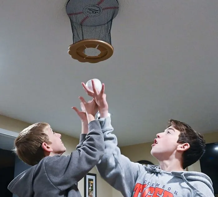 Forget Stress Balls, We're Now Aggressively Thwacking A <a Style="Display:inline;" Href="Https://Www.amazon.com/Ceiling-Strike-Equipment-Backboard-Baseballs/Dp/B09njz5h9m?&linkcode=ll1&tag=bpgiraffe-20&linkid=06078211d898c1a97ce1ae72b3d4c6a6&language=en_us&ref_=as_li_ss_tl" Target="_blank"><span Style="Font: Inherit; Color: #d74b1f;"> Ceiling Strike Ball Game </Span> And Calling It Therapy