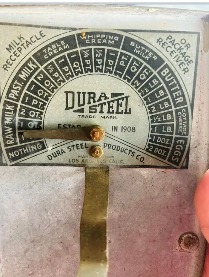 Old Dura Steel milk delivery meter from 1908, a strange thing found in homes with hidden and haunted pasts.