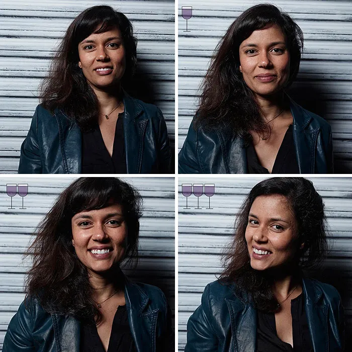 Before And After 3 Glasses Of Wine: 20 New Photos From The Viral 2016 Project, By Marcos Alberti