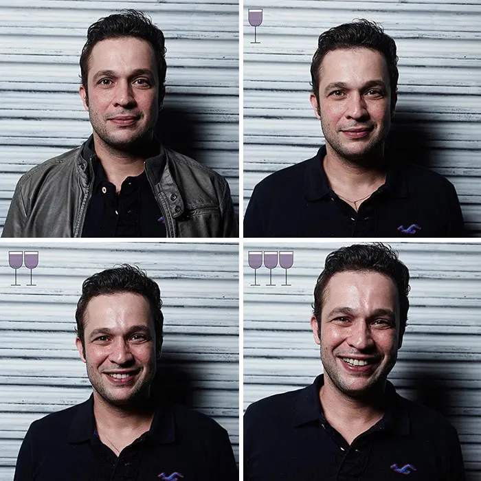 Before And After 3 Glasses Of Wine: 20 New Photos From The Viral 2016 Project, By Marcos Alberti
