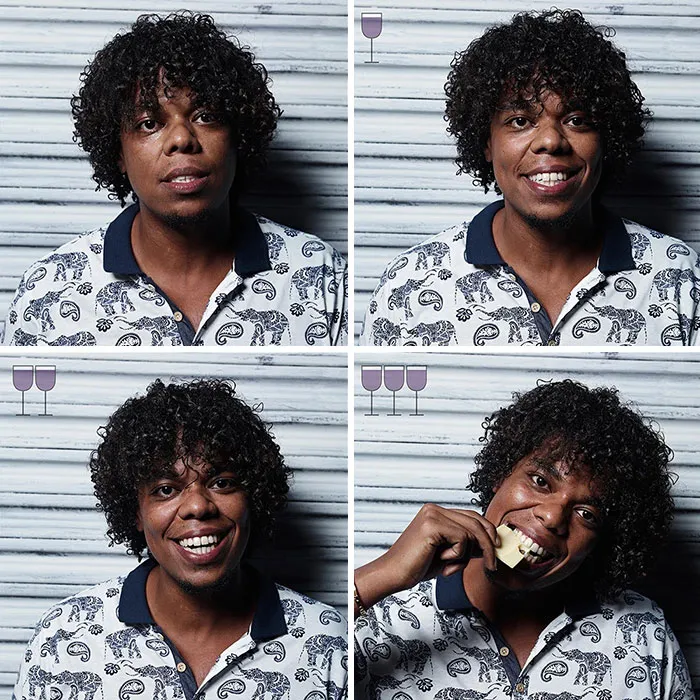 Before And After 3 Glasses Of Wine: 20 New Photos From The Viral 2016 Project, By Marcos Alberti