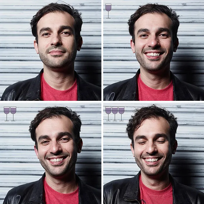 Before And After 3 Glasses Of Wine: 20 New Photos From The Viral 2016 Project, By Marcos Alberti