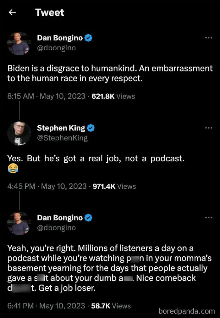 Telling Stephen King To Get A Job