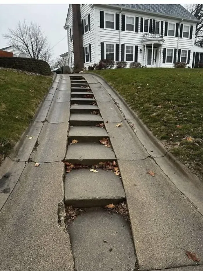 This Walkway Is To A House From The 1930s. Why Do You Think It's Like This?
