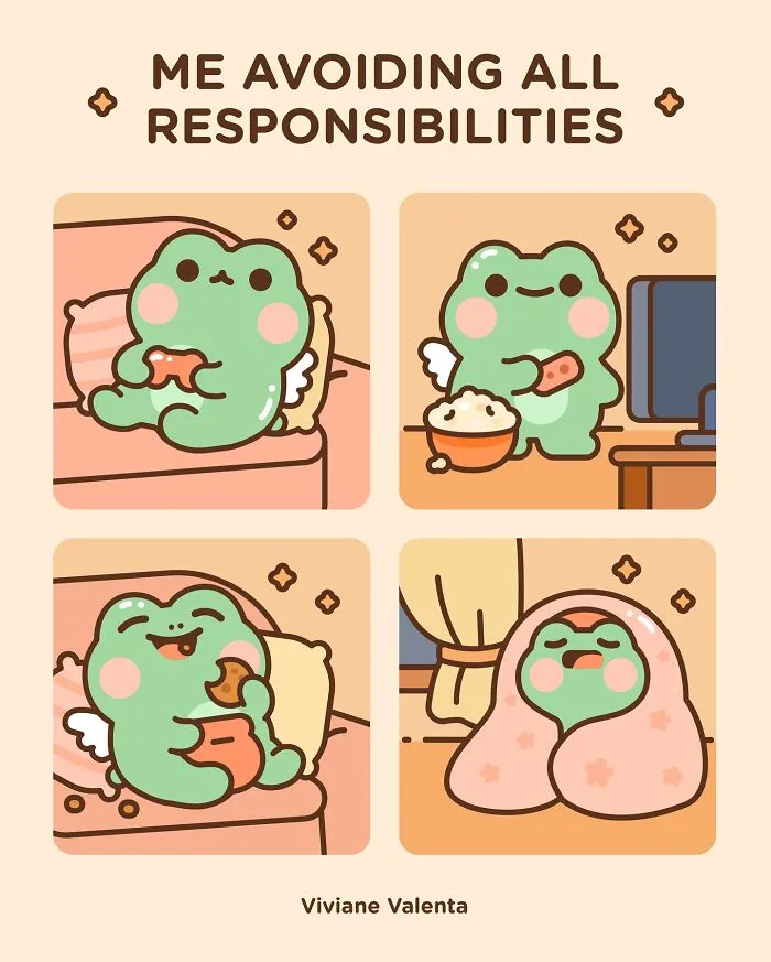 From Adorable To Relatable: 31 Illustrations Of Food Puns And Cute Frogs By Viviane Valenta