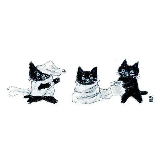 Korean Artist Started To Draw Cats 3 Years Ago, Now She Has The Most Adorable Collection (45 Pics)