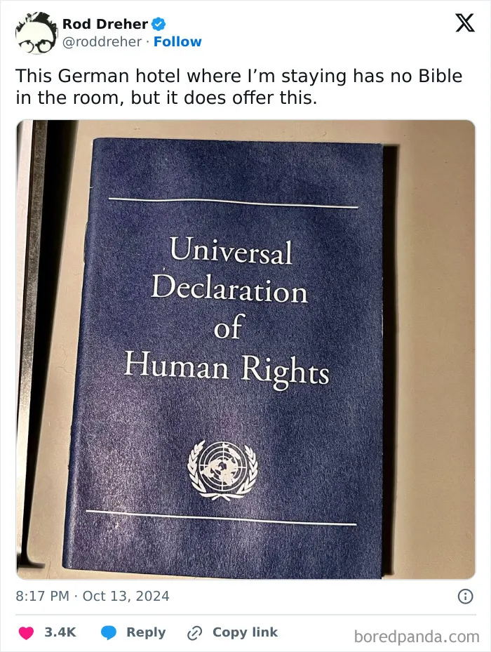 This Hotel Has The Universal Declaration Of Human Rights