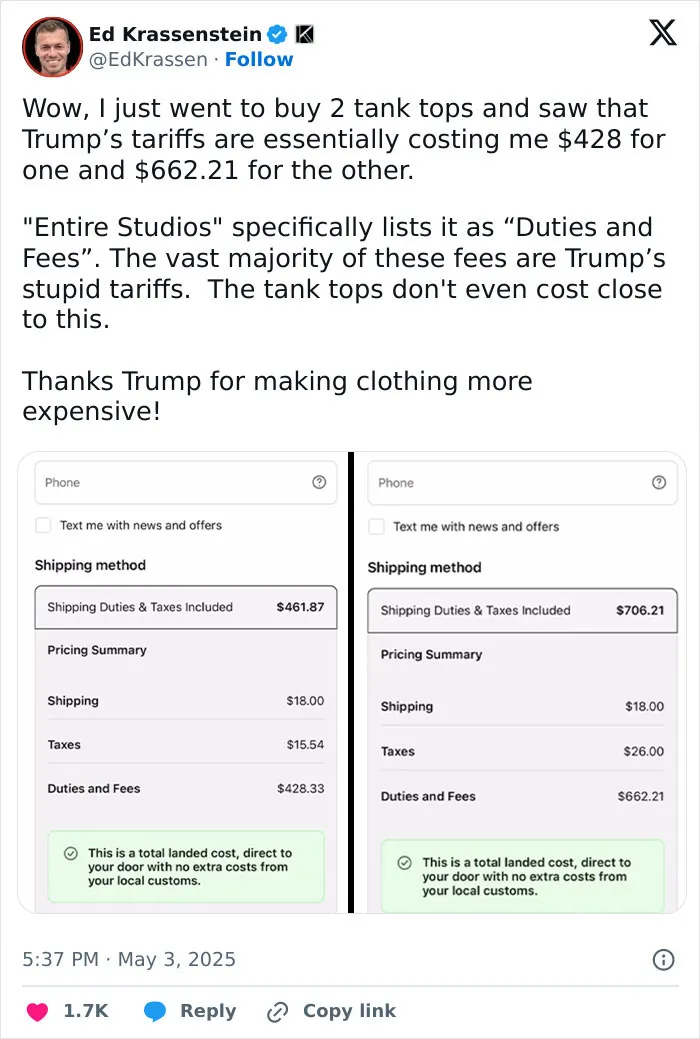 Americans Are Starting To Feel The Effects Of The New Tariffs And Share Their Infuriating Receipts