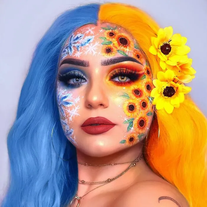 Sarina Nexie Uses Makeup To Create Art On Her Face