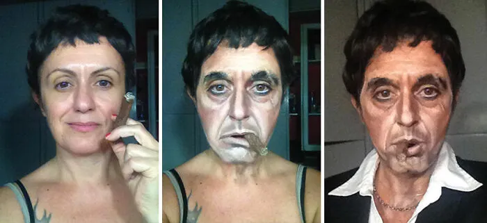Lucia Pittalis Transforms Herself Into Any Celebrity - Scarface – Tony Montana
