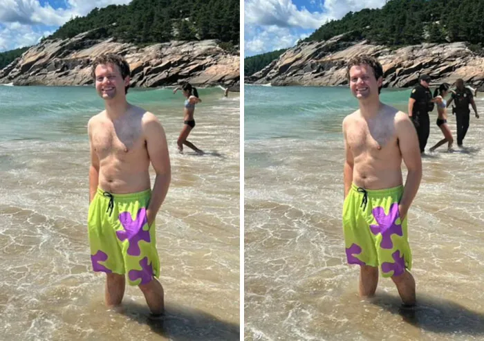 Can Someone Remove The Girl Behind Me? I Paid $35 To Get Into This Beach