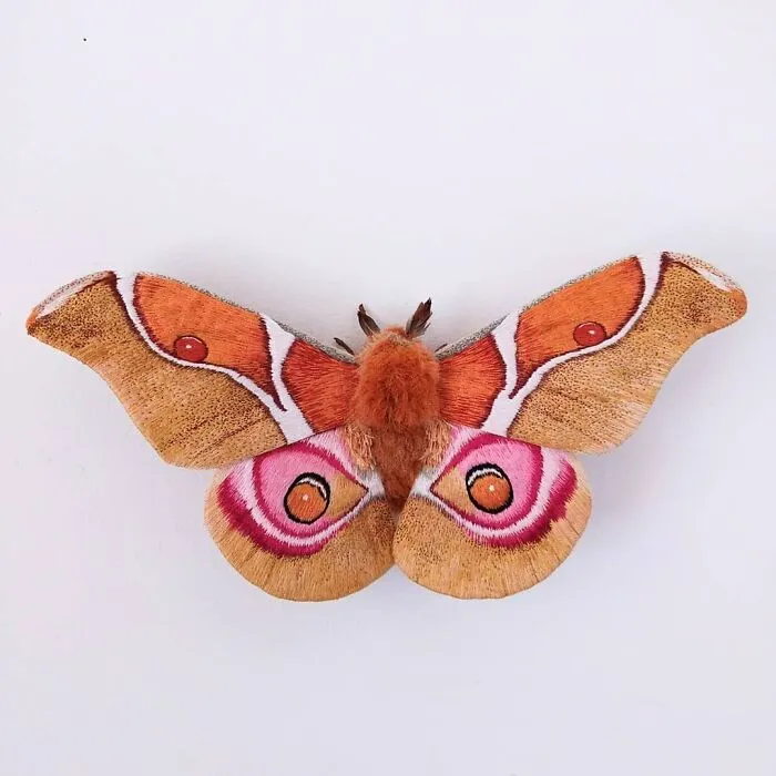 43 Incredible Hand-Sized Moths And Butterflies Made Out Of Fibers By Yumi Okita