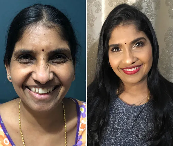 Before And After Of Me Doing My Moms Makeup