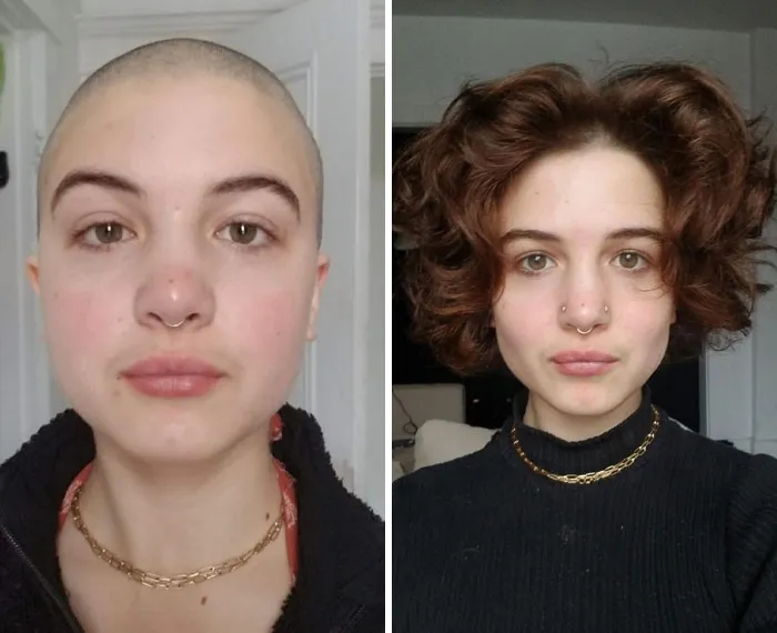Mujer antes y después de pequeños cambios de apariencia que marcaron la diferencia en su estilo personal.
