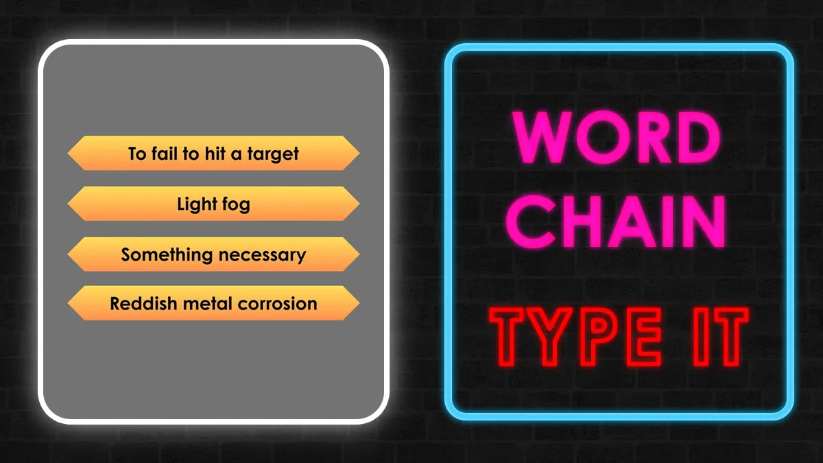 17 Word Chains To Type In: Change One Letter At A Time To Solve Them All