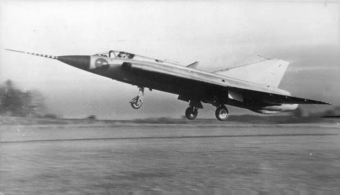 A Sample Of The New Swedish Fighter Plane "Dragon", 1960