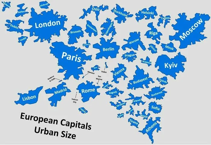 Comparing The Urban Areas Of European Capitals