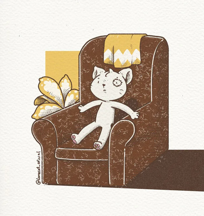 Dark Furniture And White Fur