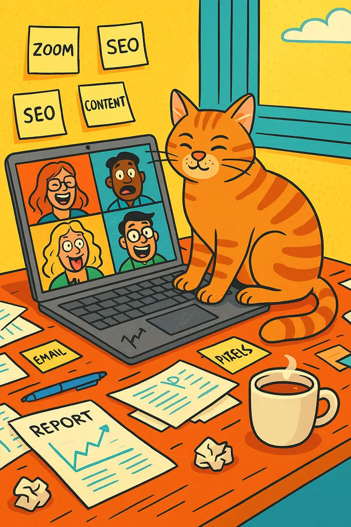 "Remote Work Gone Wild: The Cat Who Joined The Meeting"