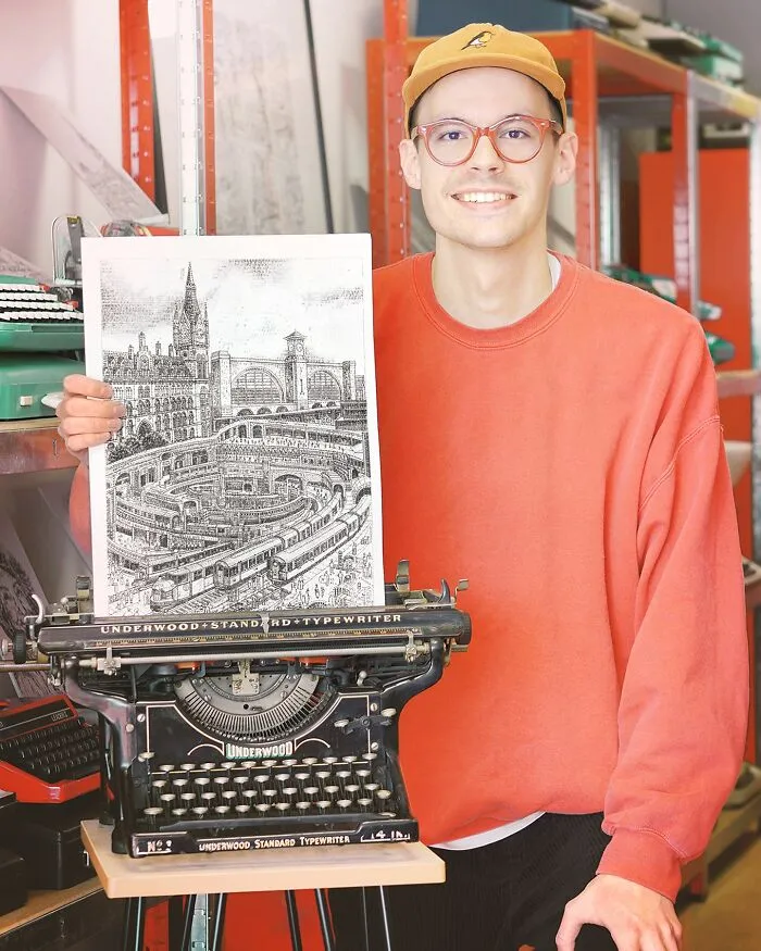 This Artist Draws With A Typewriter, Here Are 30 Of His New Impressive Images