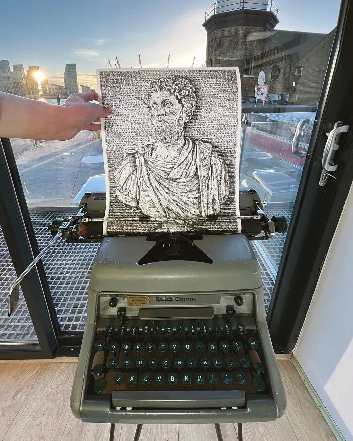 This Artist Draws With A Typewriter, Here Are 30 Of His New Impressive Images