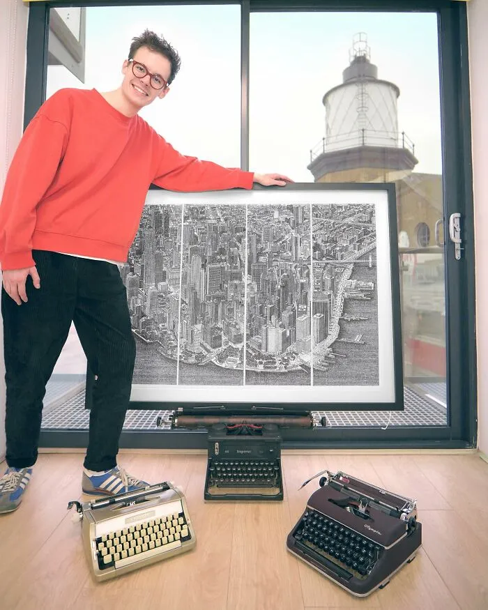 This Artist Draws With A Typewriter, Here Are 30 Of His New Impressive Images
