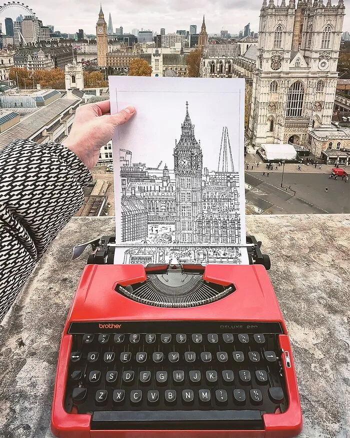 This Artist Draws With A Typewriter, Here Are 30 Of His New Impressive Images