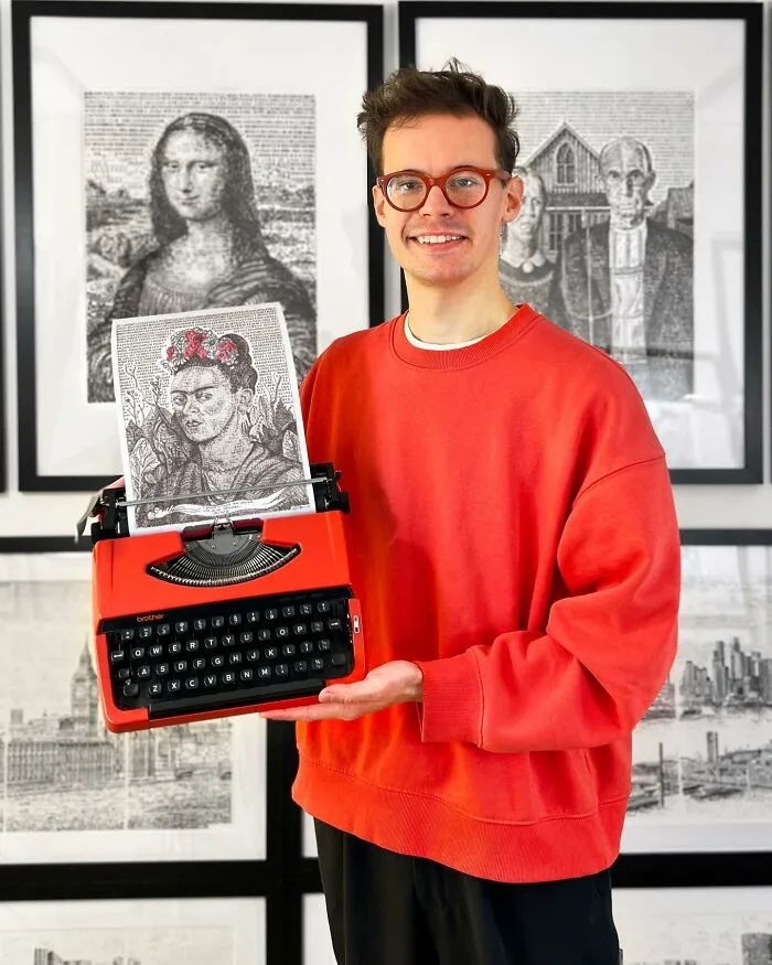 This Artist Draws With A Typewriter, Here Are 30 Of His New Impressive Images