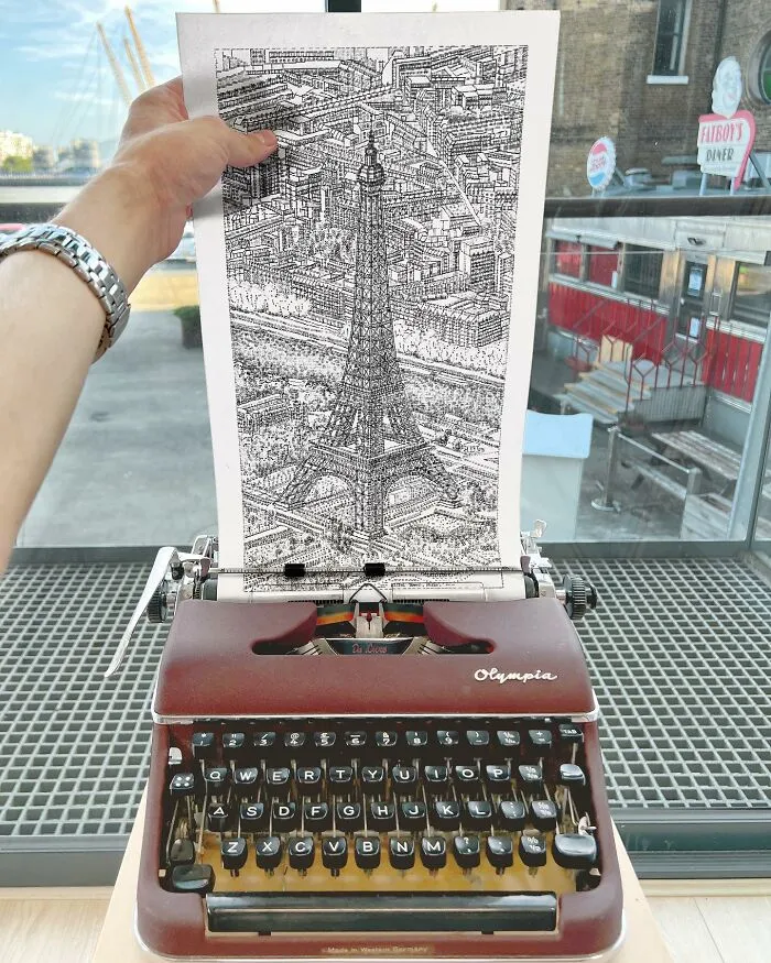 This Artist Draws With A Typewriter, Here Are 30 Of His New Impressive Images