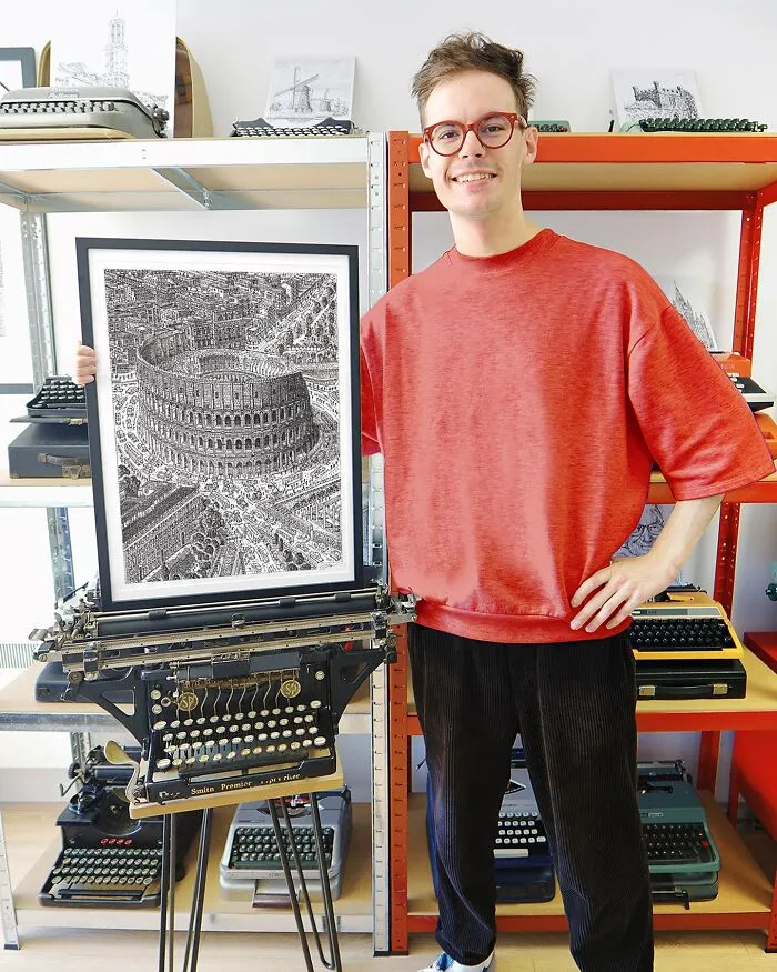 This Artist Draws With A Typewriter, Here Are 30 Of His New Impressive Images