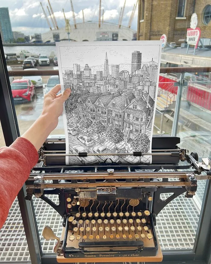 This Artist Draws With A Typewriter, Here Are 30 Of His New Impressive Images