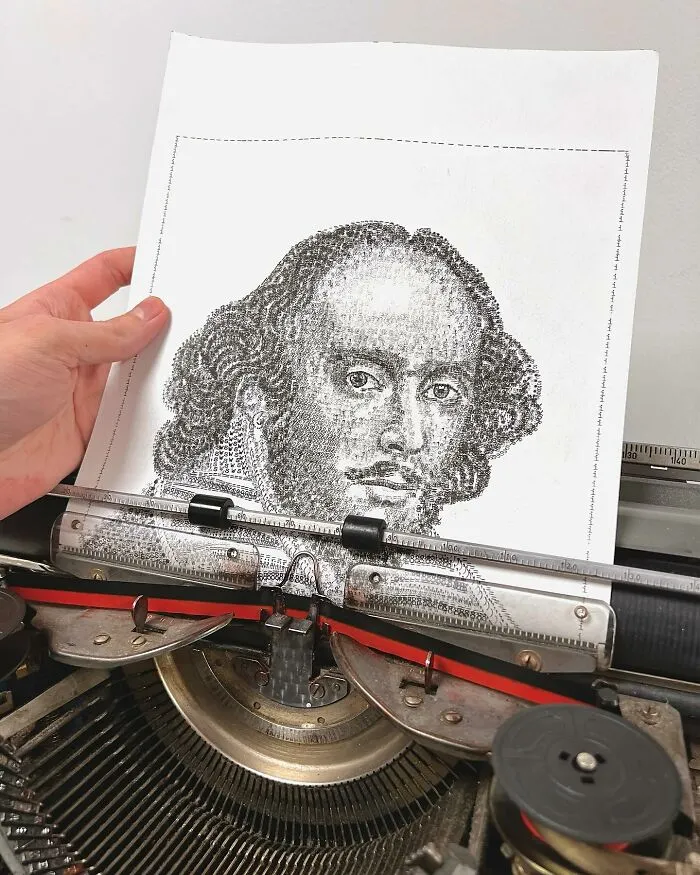 This Artist Draws With A Typewriter, Here Are 30 Of His New Impressive Images