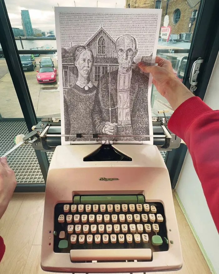 This Artist Draws With A Typewriter, Here Are 30 Of His New Impressive Images