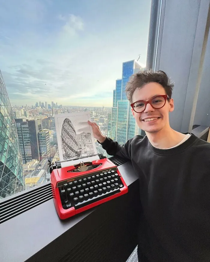 This Artist Draws With A Typewriter, Here Are 30 Of His New Impressive Images