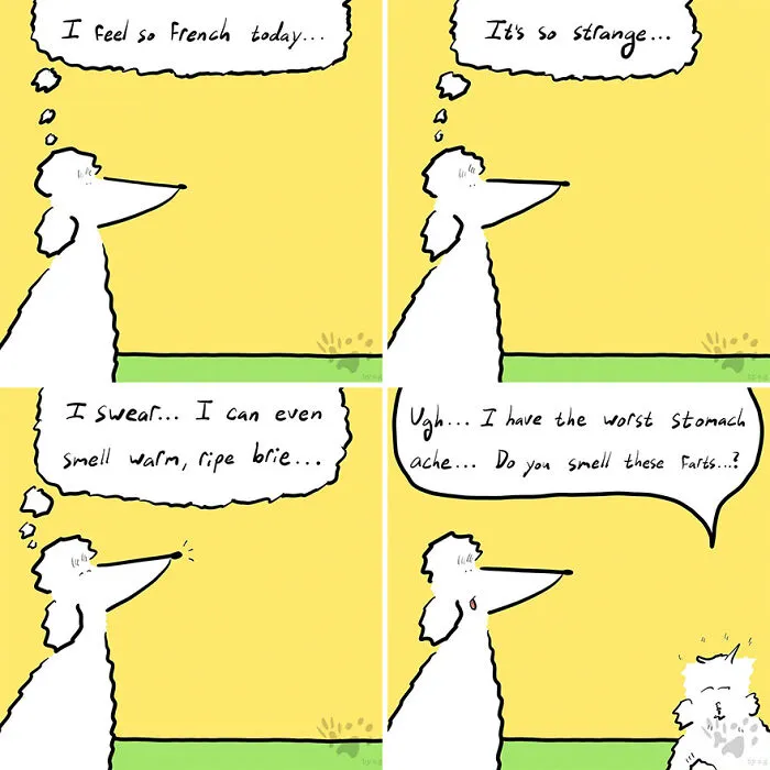 “Gracks And Gribs”: 36 Quirky Comics By This Artist That Show Private Moments Of This Cat And Dog