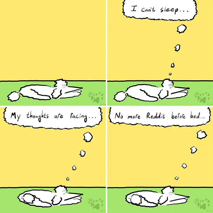 “Gracks And Gribs”: 36 Quirky Comics By This Artist That Show Private Moments Of This Cat And Dog