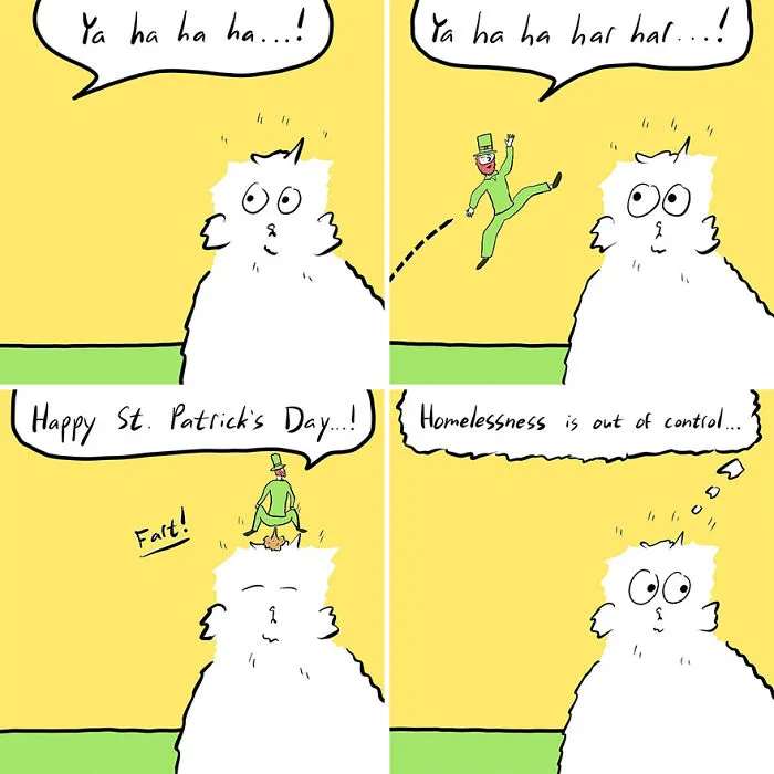 “Gracks And Gribs”: 36 Quirky Comics By This Artist That Show Private Moments Of This Cat And Dog