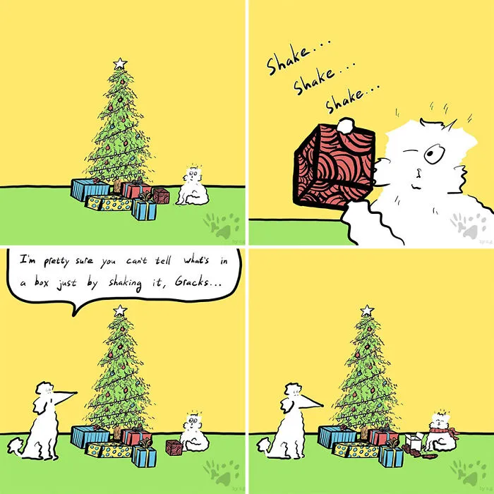 “Gracks And Gribs”: 36 Quirky Comics By This Artist That Show Private Moments Of This Cat And Dog