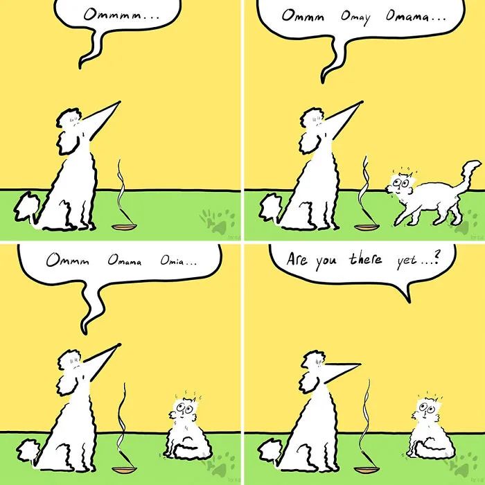 “Gracks And Gribs”: 36 Quirky Comics By This Artist That Show Private Moments Of This Cat And Dog