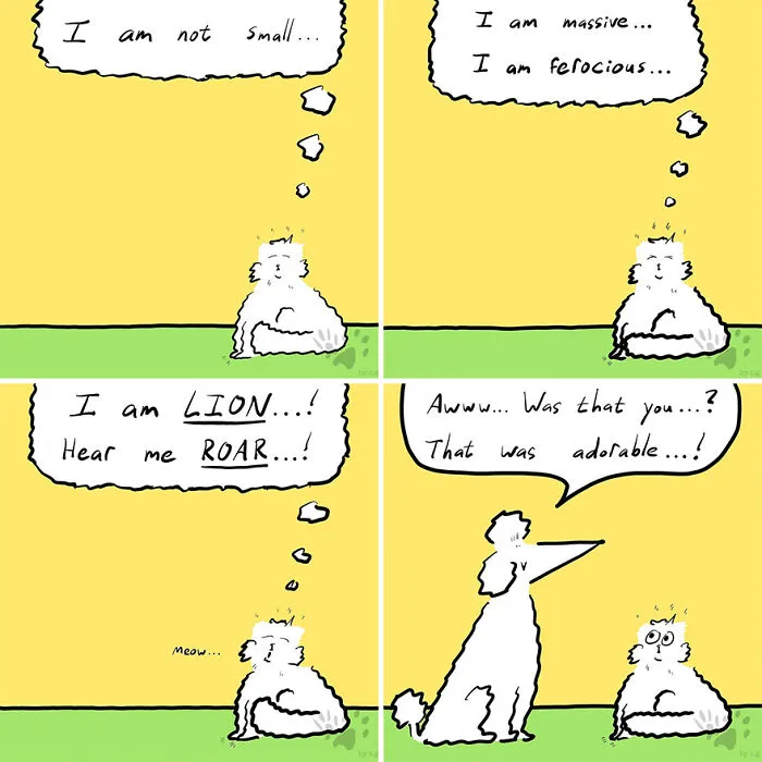 “Gracks And Gribs”: 36 Quirky Comics By This Artist That Show Private Moments Of This Cat And Dog