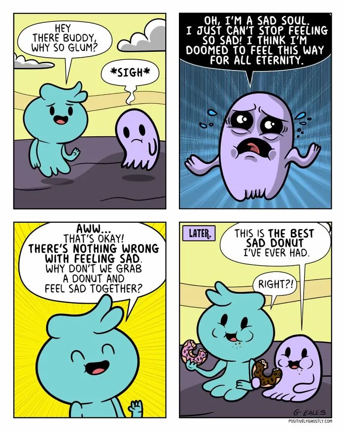 25 Comics Featuring A Ghost Named Oliver Helping Others In The Afterlife, By Greg Eales (New Pics)