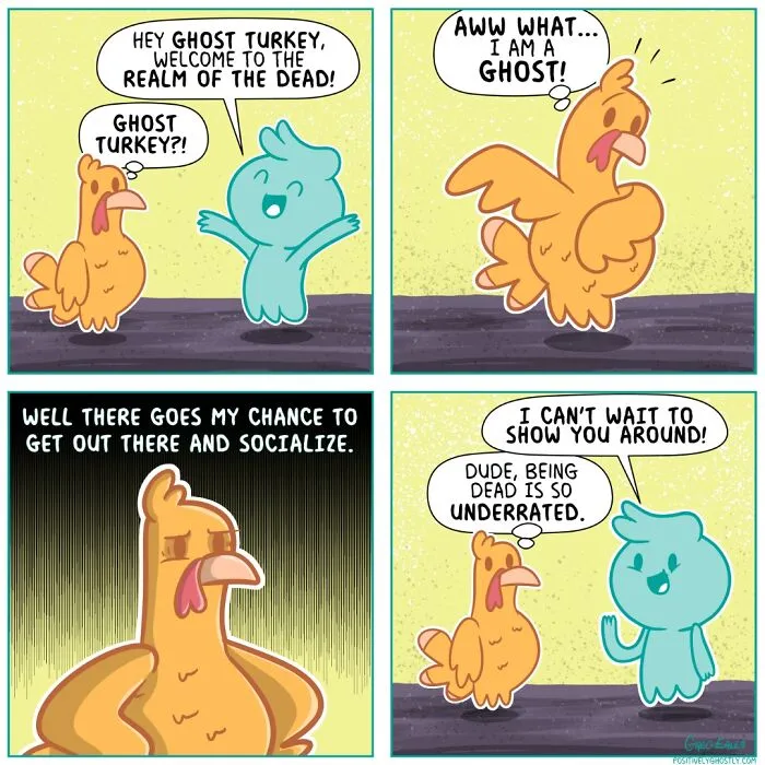 25 Comics Featuring A Ghost Named Oliver Helping Others In The Afterlife, By Greg Eales (New Pics)