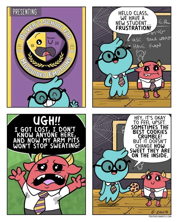 25 Comics Featuring A Ghost Named Oliver Helping Others In The Afterlife, By Greg Eales (New Pics)