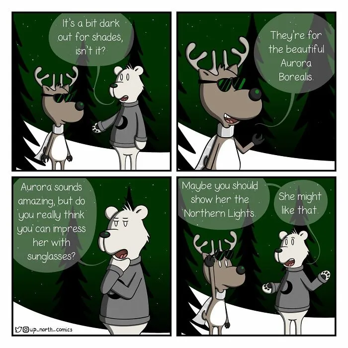 30 Clean And Clever Comics By Bruce That Capture Life In A Snowy Small Town Made By This Artist