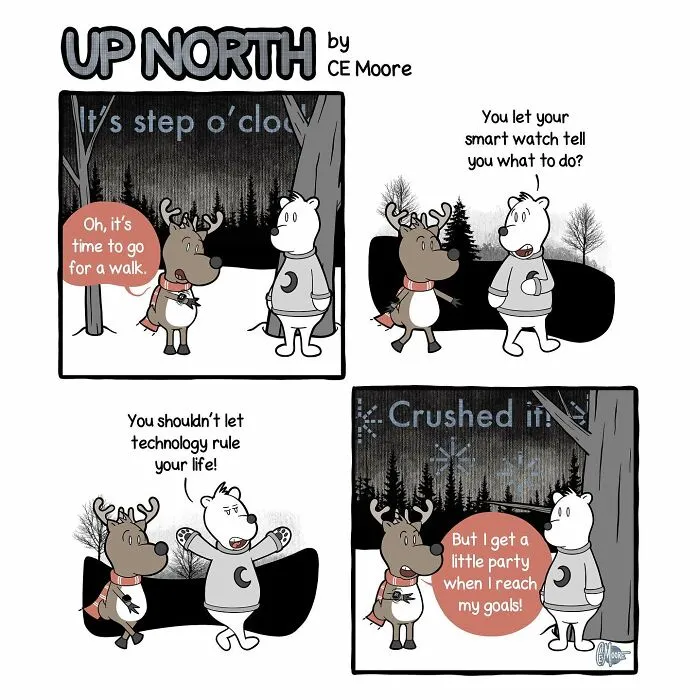 30 Clean And Clever Comics By Bruce That Capture Life In A Snowy Small Town Made By This Artist
