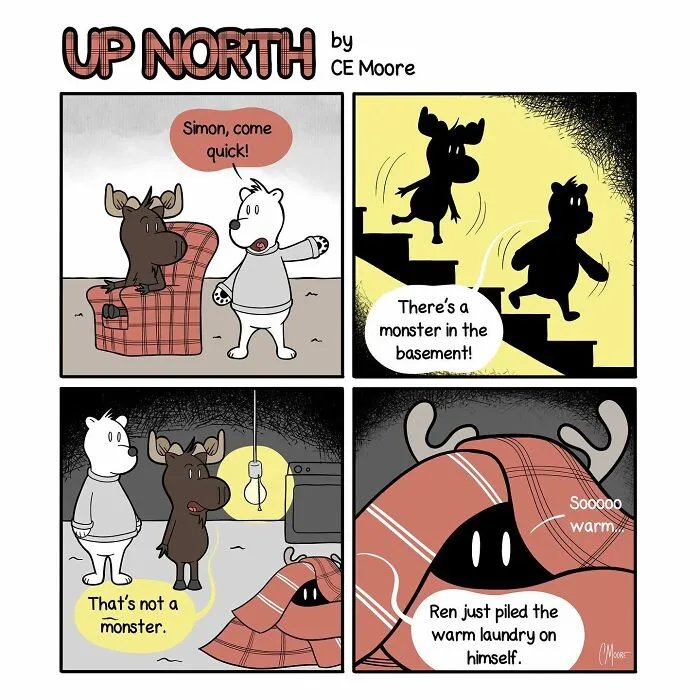 30 Clean And Clever Comics By Bruce That Capture Life In A Snowy Small Town Made By This Artist