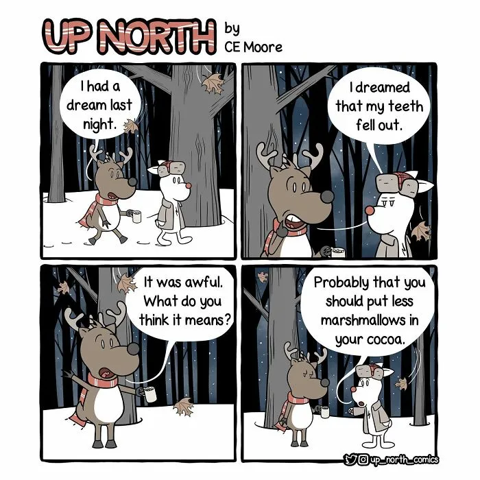 30 Clean And Clever Comics By Bruce That Capture Life In A Snowy Small Town Made By This Artist