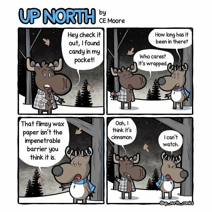 30 Clean And Clever Comics By Bruce That Capture Life In A Snowy Small Town Made By This Artist