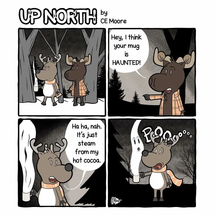 30 Clean And Clever Comics By Bruce That Capture Life In A Snowy Small Town Made By This Artist